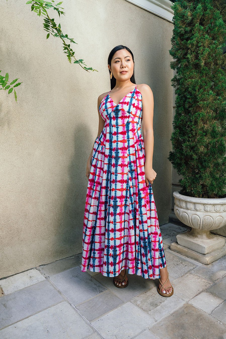 Tie Dye Eyelet Athena Dress - Chloe Kristyn