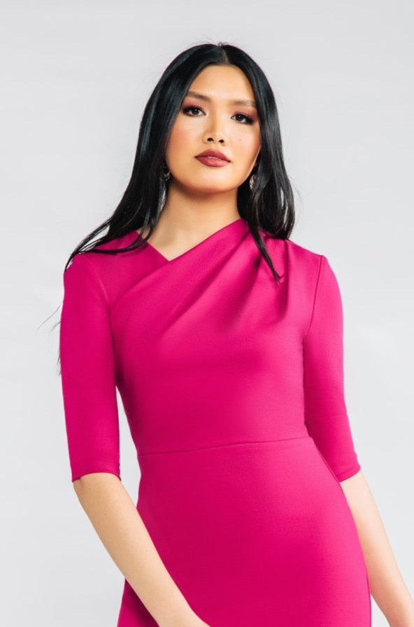 Bianca Ponte Knit Half Sleeve Dress