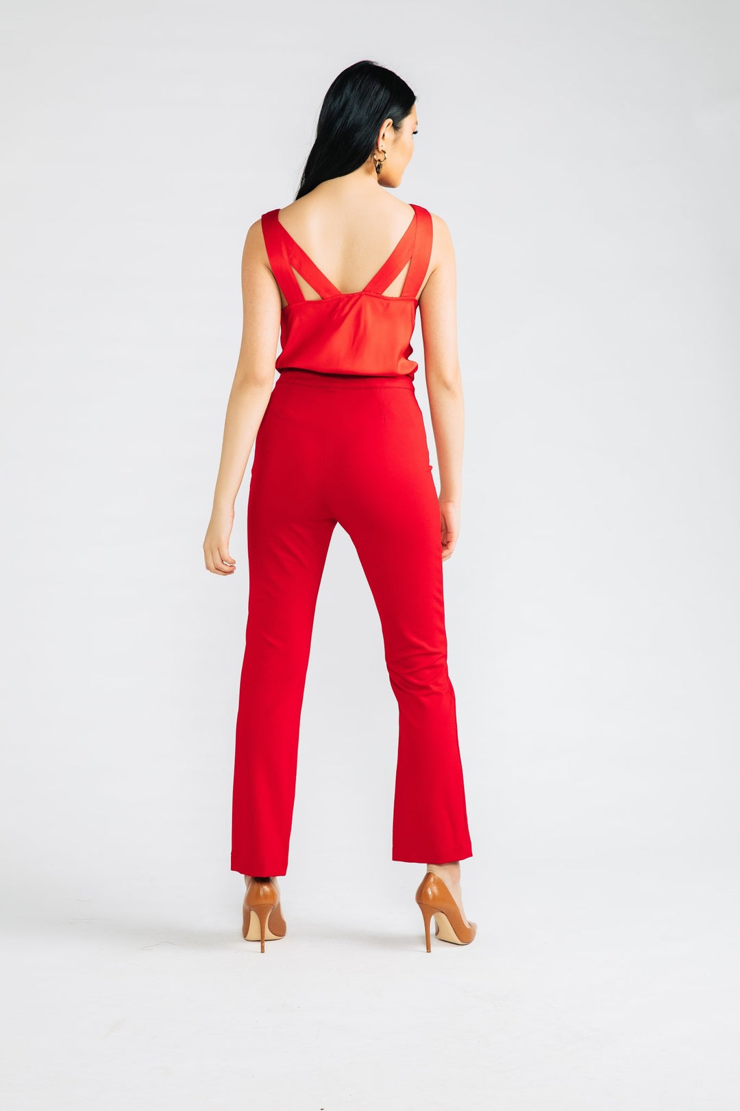 Red Brennan Straight Leg Ponte Pant