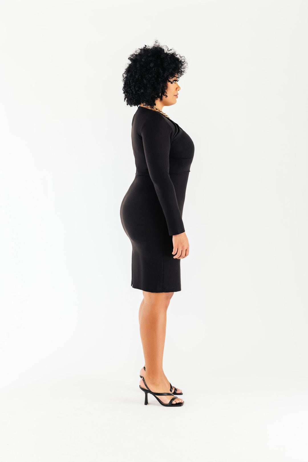 Bianca Ponte Knit Dress Long Sleeve - Chloe Kristyn