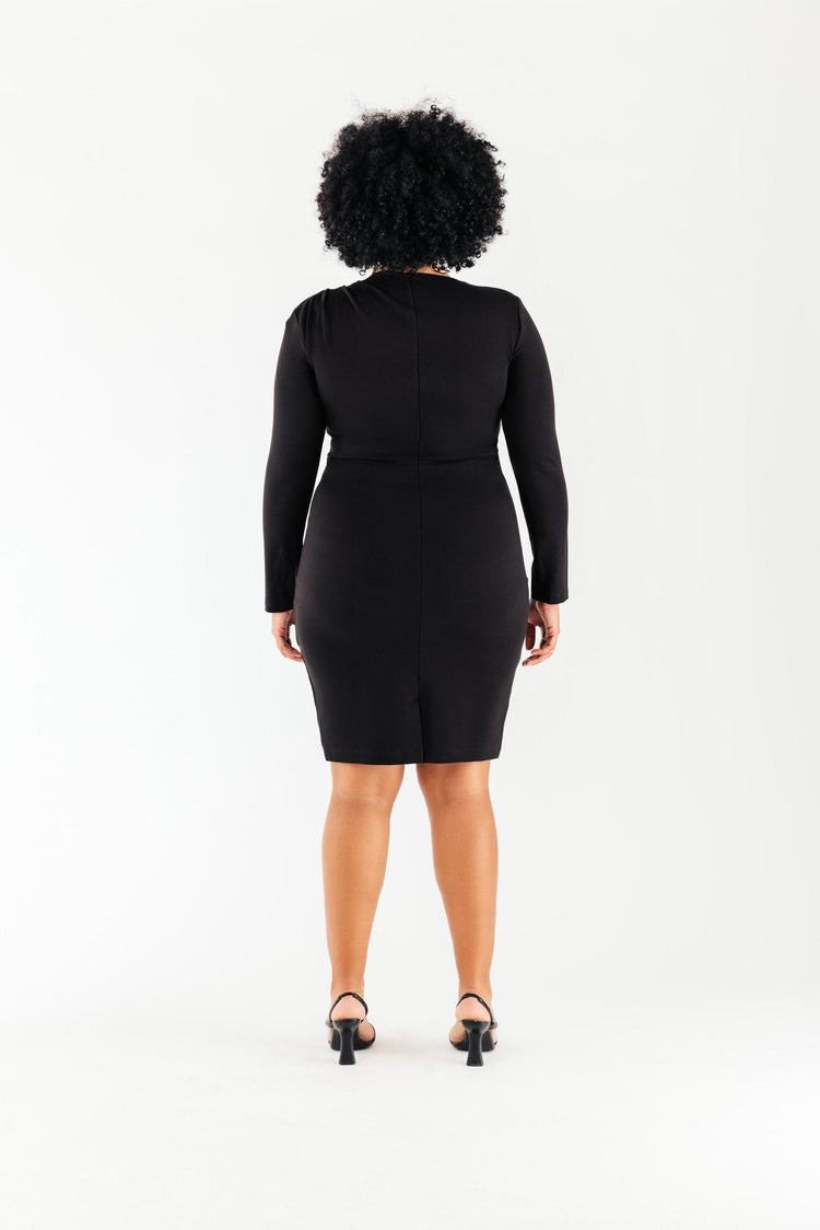 Bianca Ponte Knit Dress Long Sleeve - Chloe Kristyn