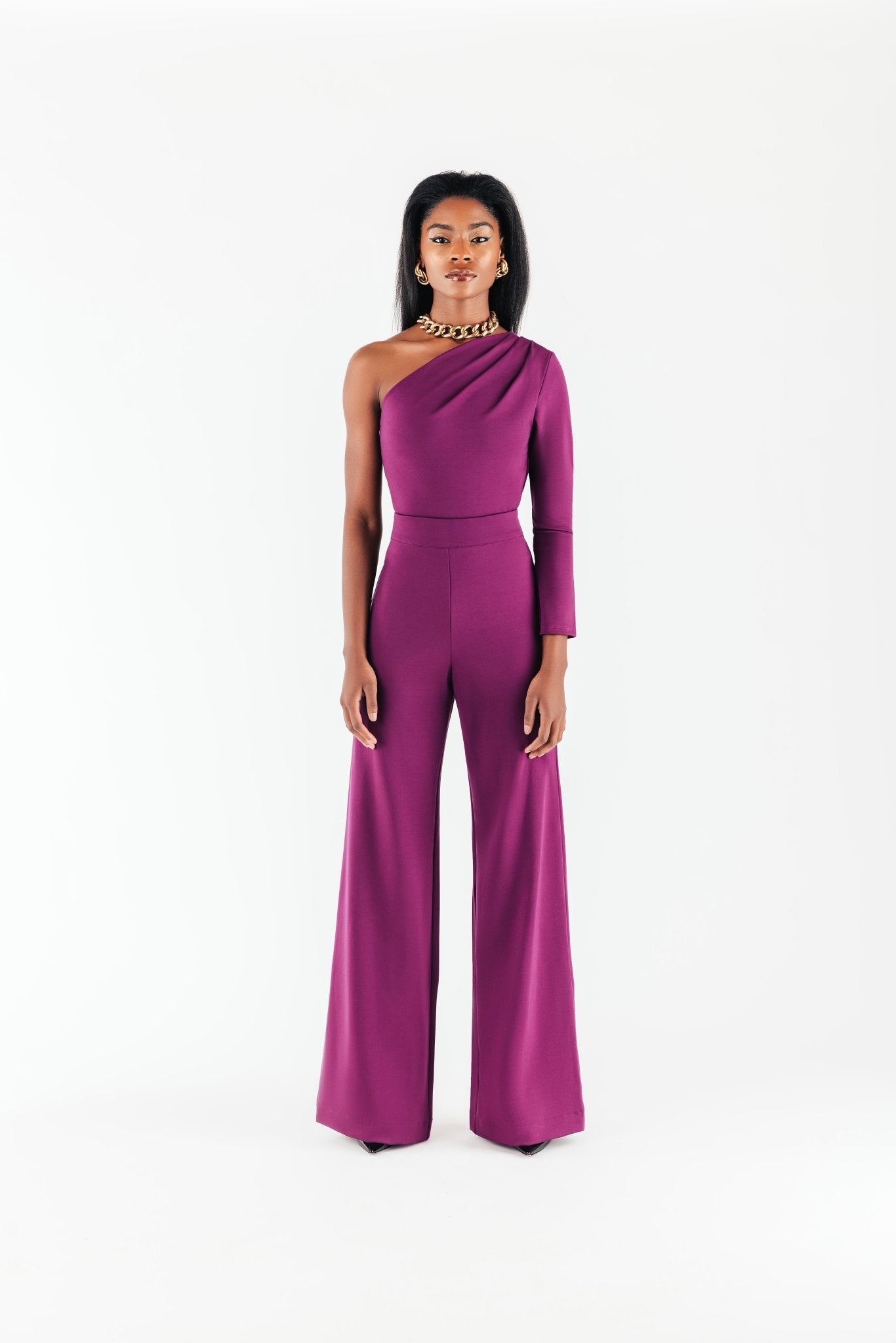 Black Bridgette Wideleg Ponte Pant - Chloe Kristyn
