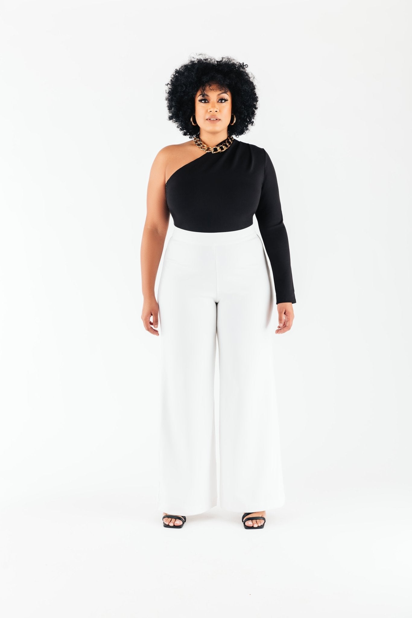 Black Bridgette Wideleg Ponte Pant - Chloe Kristyn