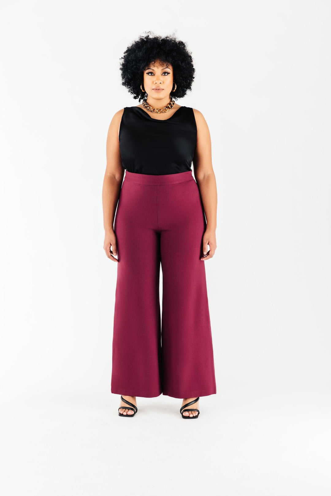 Black Bridgette Wideleg Ponte Pant - Chloe Kristyn
