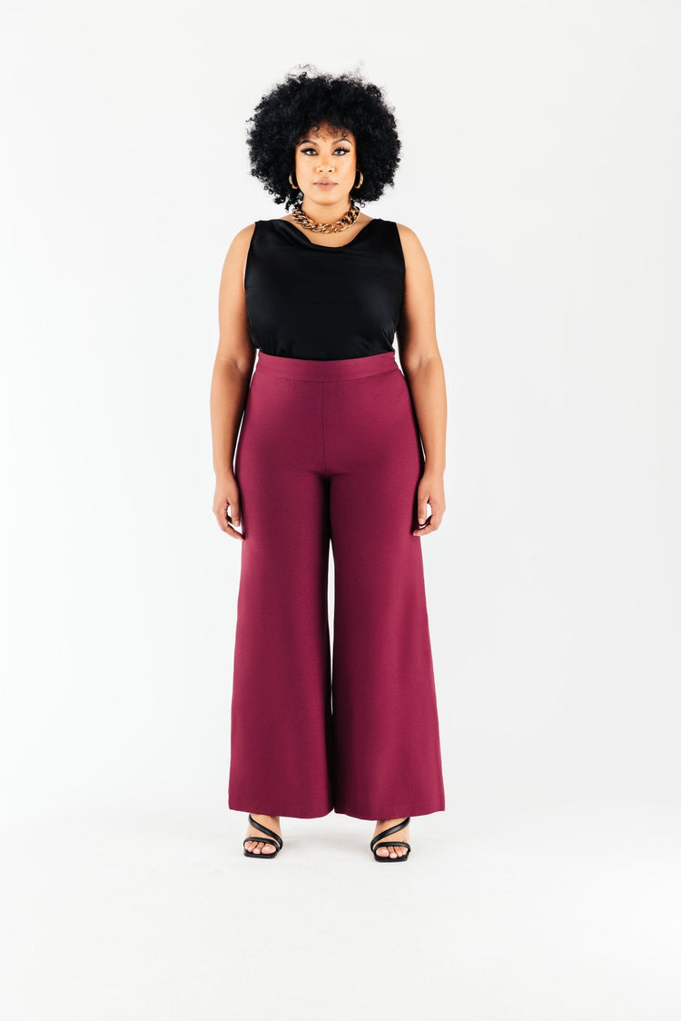 Black Bridgette Wideleg Ponte Pant - Chloe Kristyn