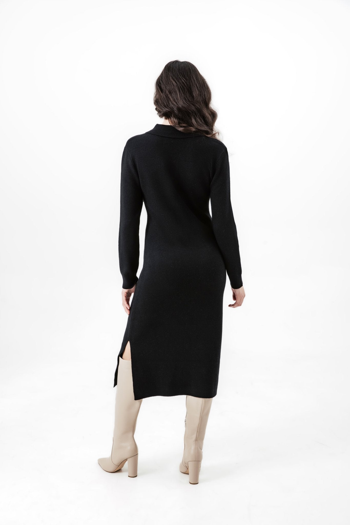 Brandy Henley Sweater Dress - Chloe Kristyn