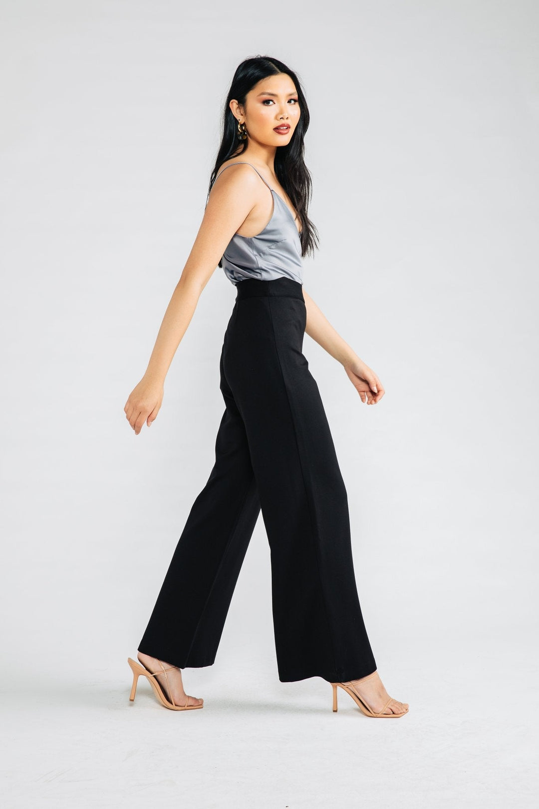 Bridgette Wideleg Ponte Pant | Black - Chloe Kristyn