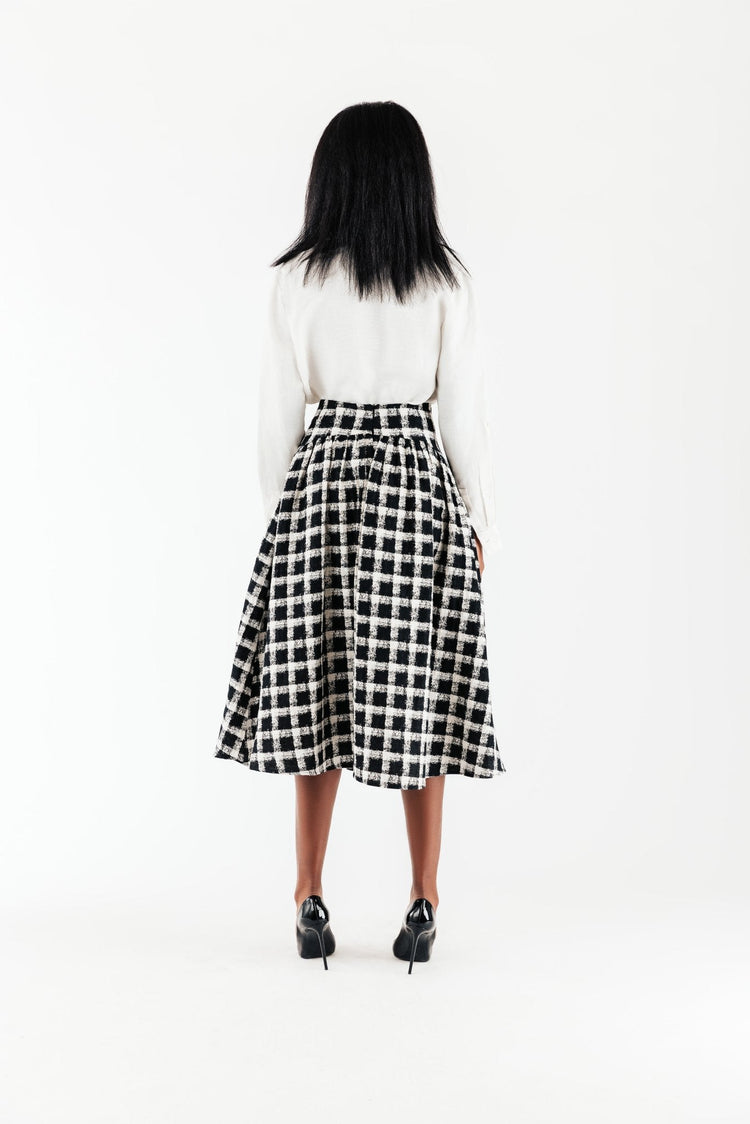 Check Linen Estelle Skirt - Chloe Kristyn