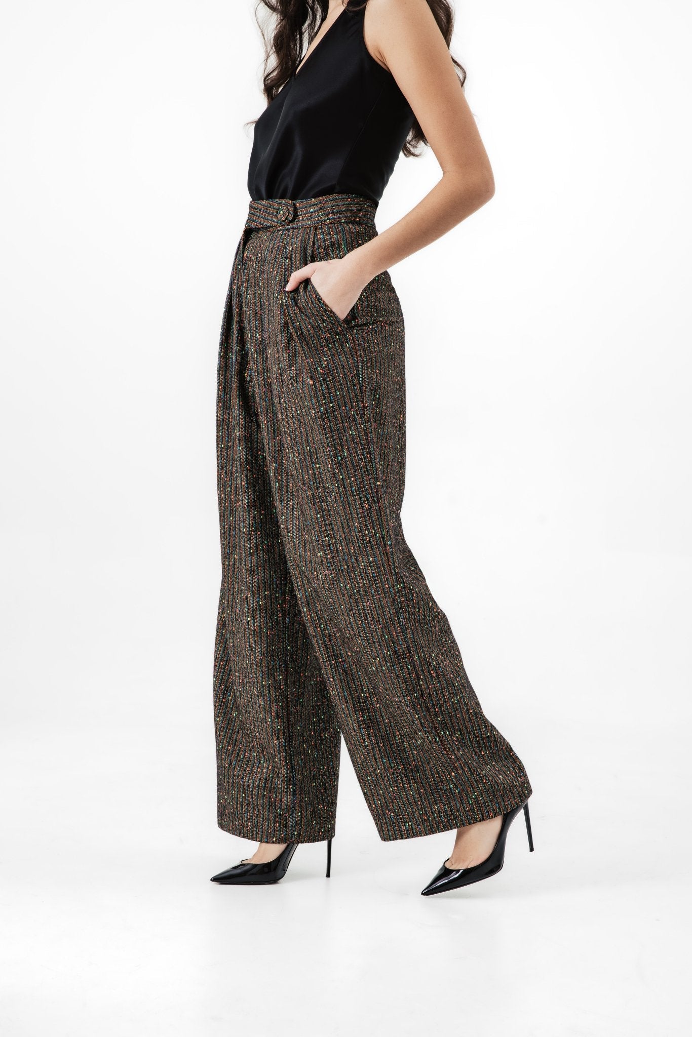 Confetti Tweed Gillian Trouser - Chloe Kristyn