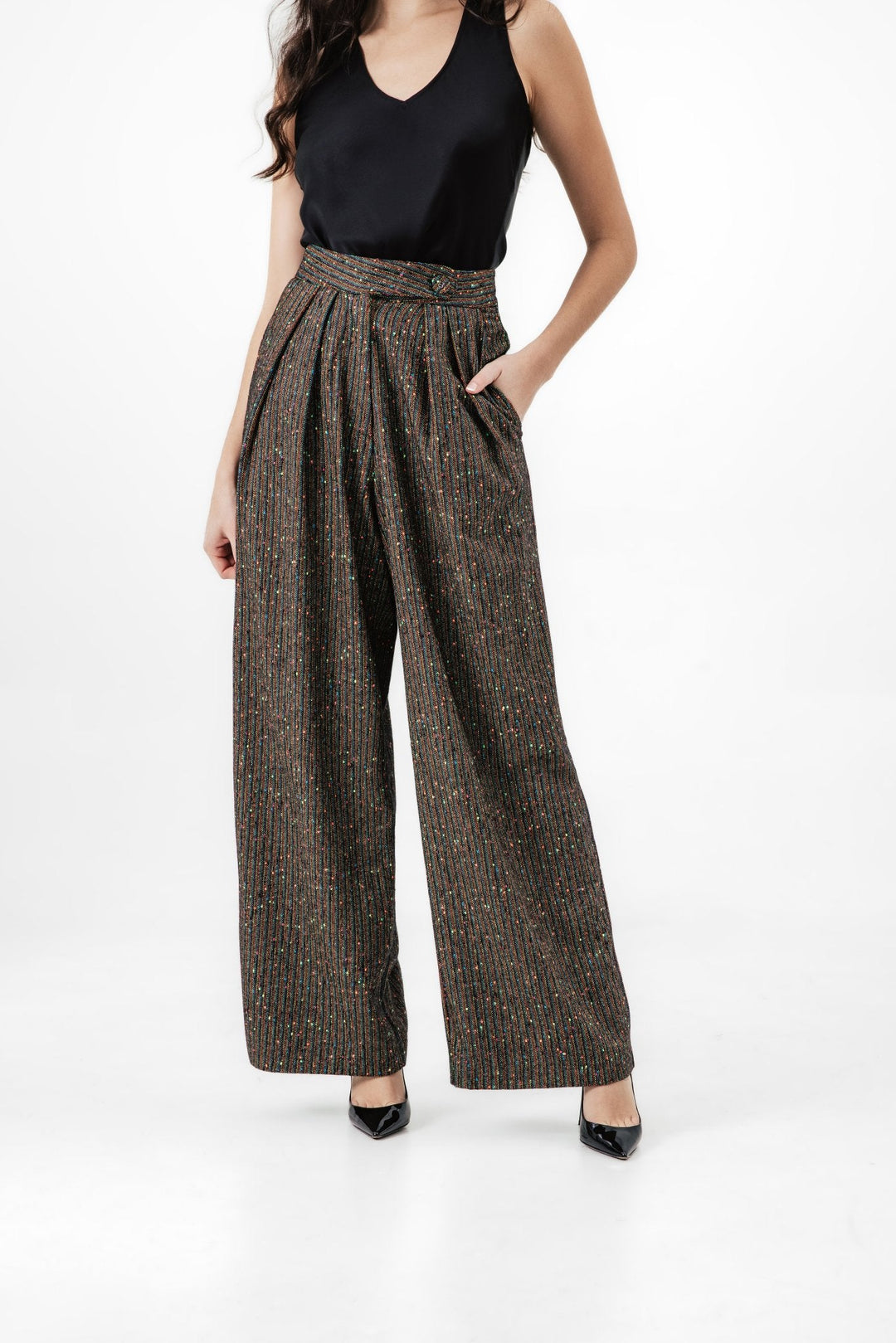 Confetti Tweed Gillian Trouser - Chloe Kristyn