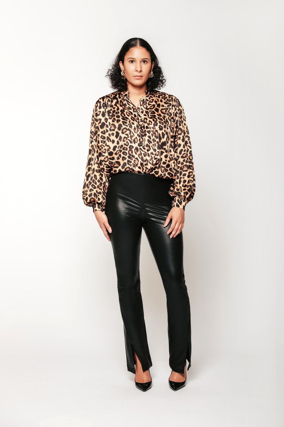 Leopard Print Jacinda Blouse - Chloe Kristyn