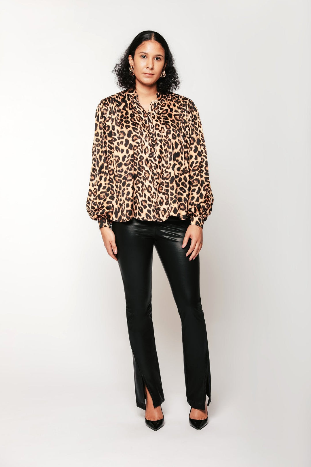 Leopard Print Jacinda Blouse - Chloe Kristyn