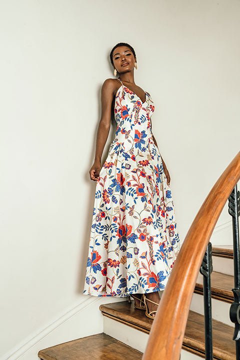 Multi Floral Athena Dress - Chloe Kristyn