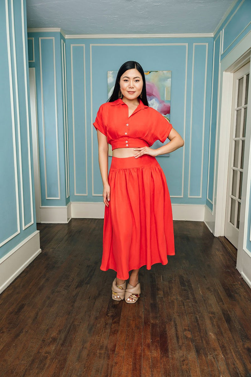 tomato-red-estelle-skirt-