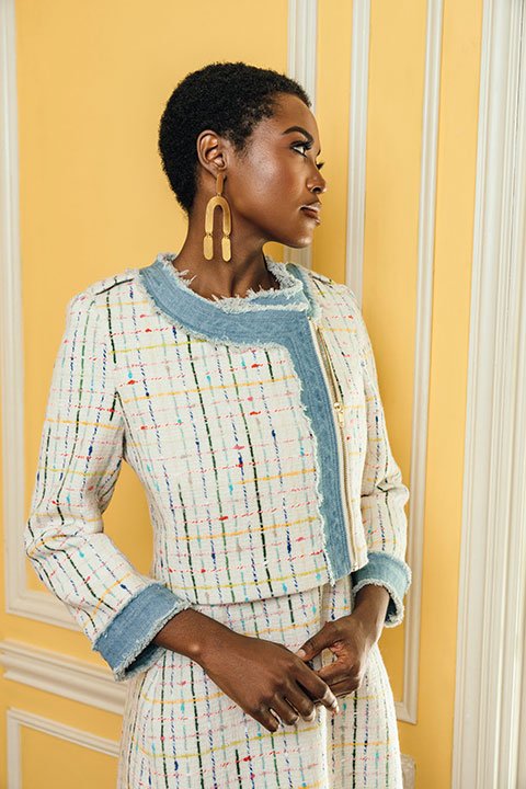 White Multi-Tweed Marissa Jacket - Chloe Kristyn