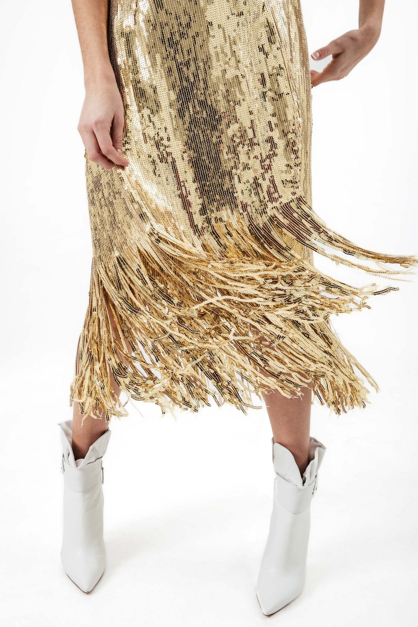 Gold Sequin Alexandra Skirt - Chloe Kristyn