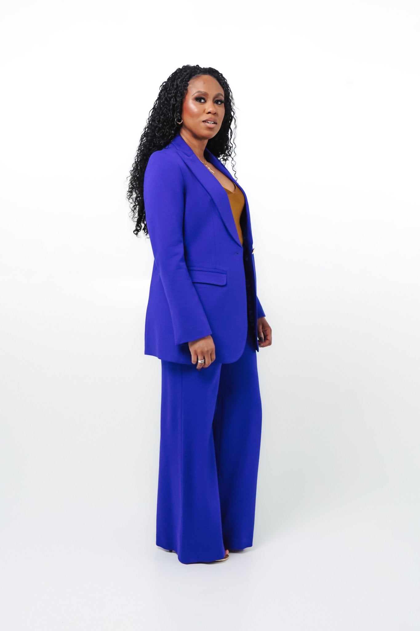 Taylor Tailored Ponte Blazer - RHOyal Blue - Chloe Kristyn