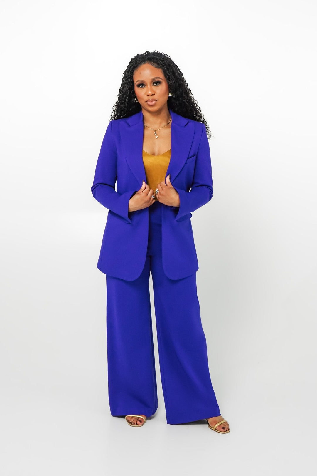 Taylor Tailored Ponte Blazer - RHOyal Blue - Chloe Kristyn