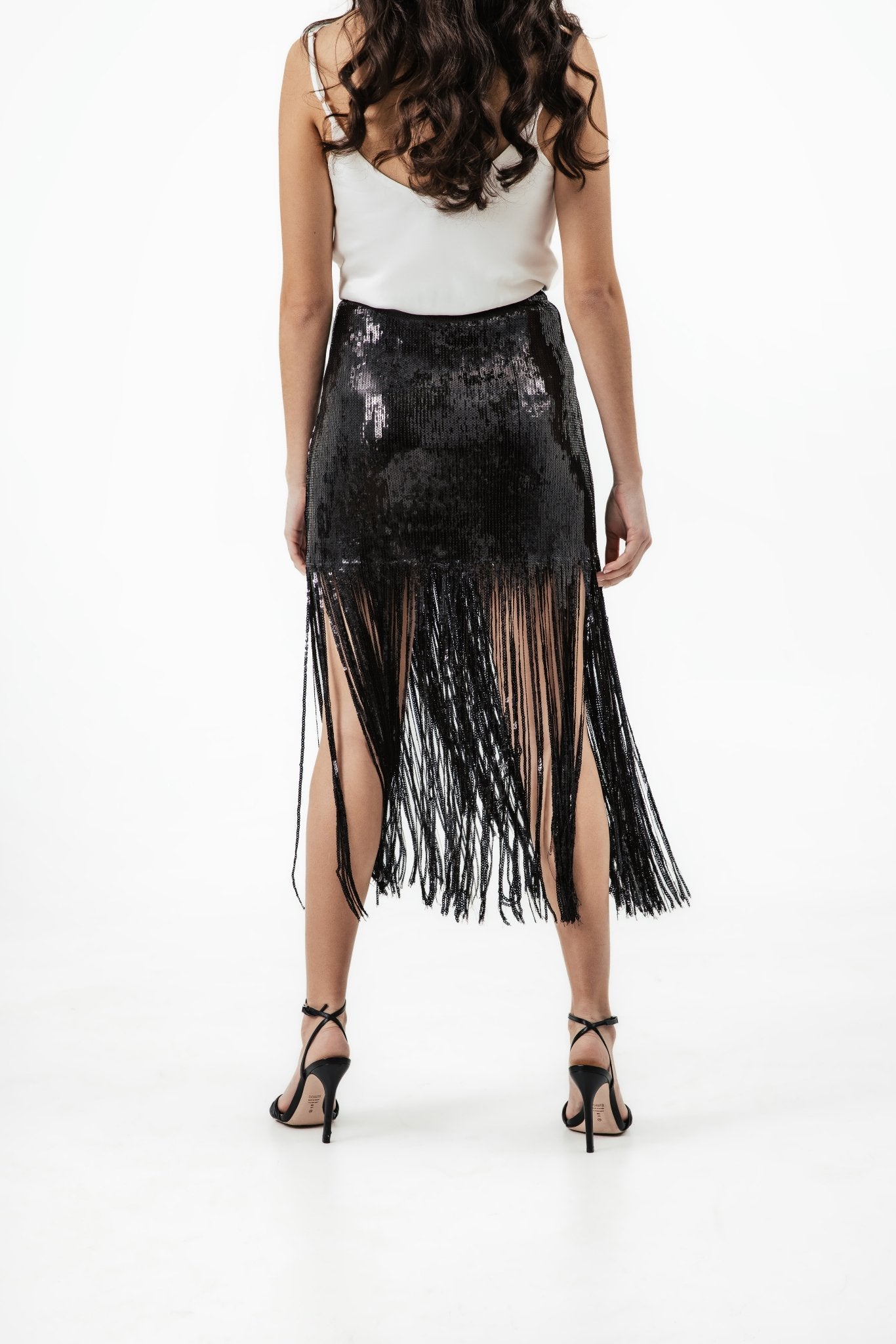 クリスアン　スカート Black Sequin Alexandra Skirt – Chloe Kristyn