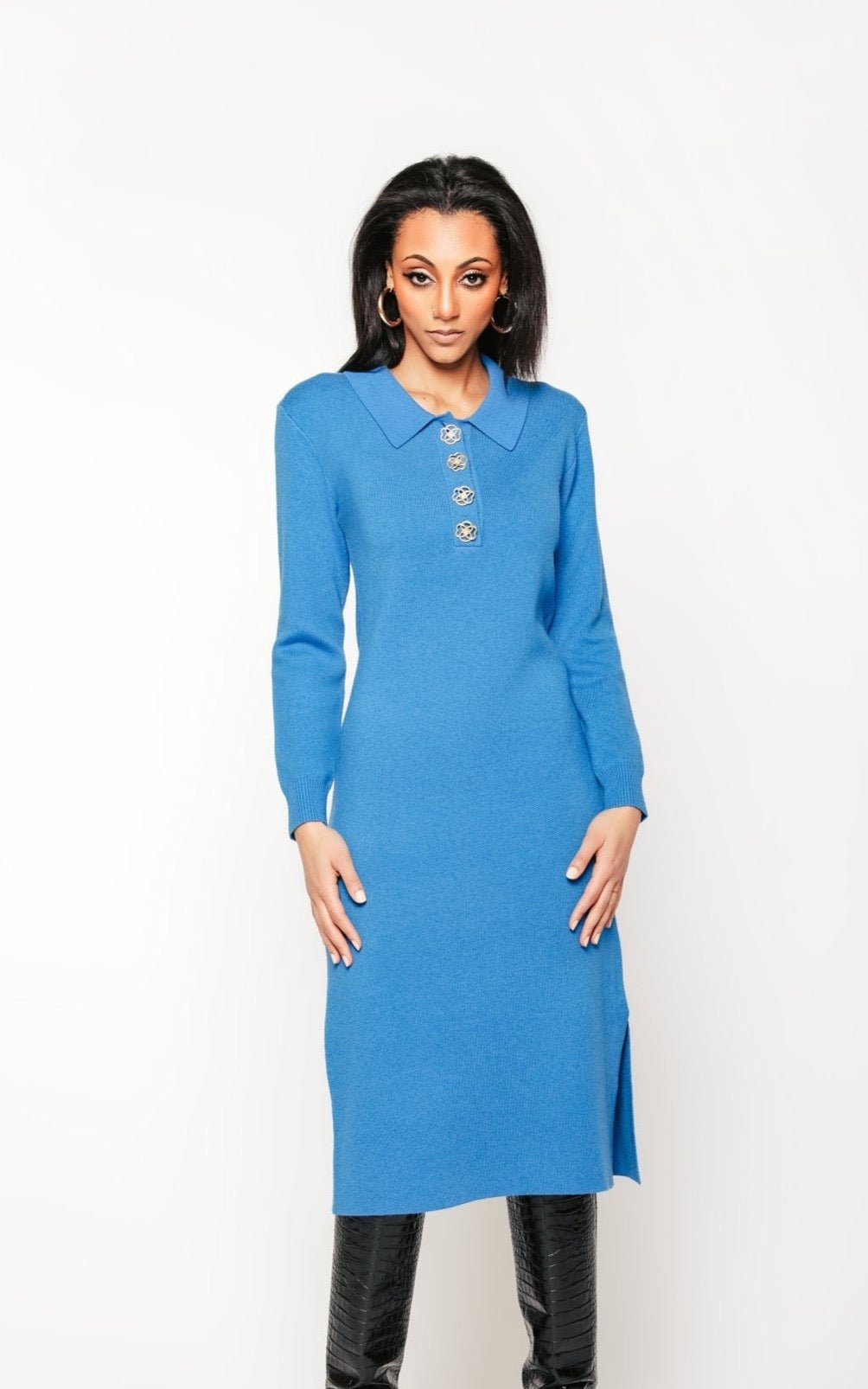 Brandy Henley Sweater Dress Chloe Kristyn Brandy Henley Sweater Dress Chloe Kristyn