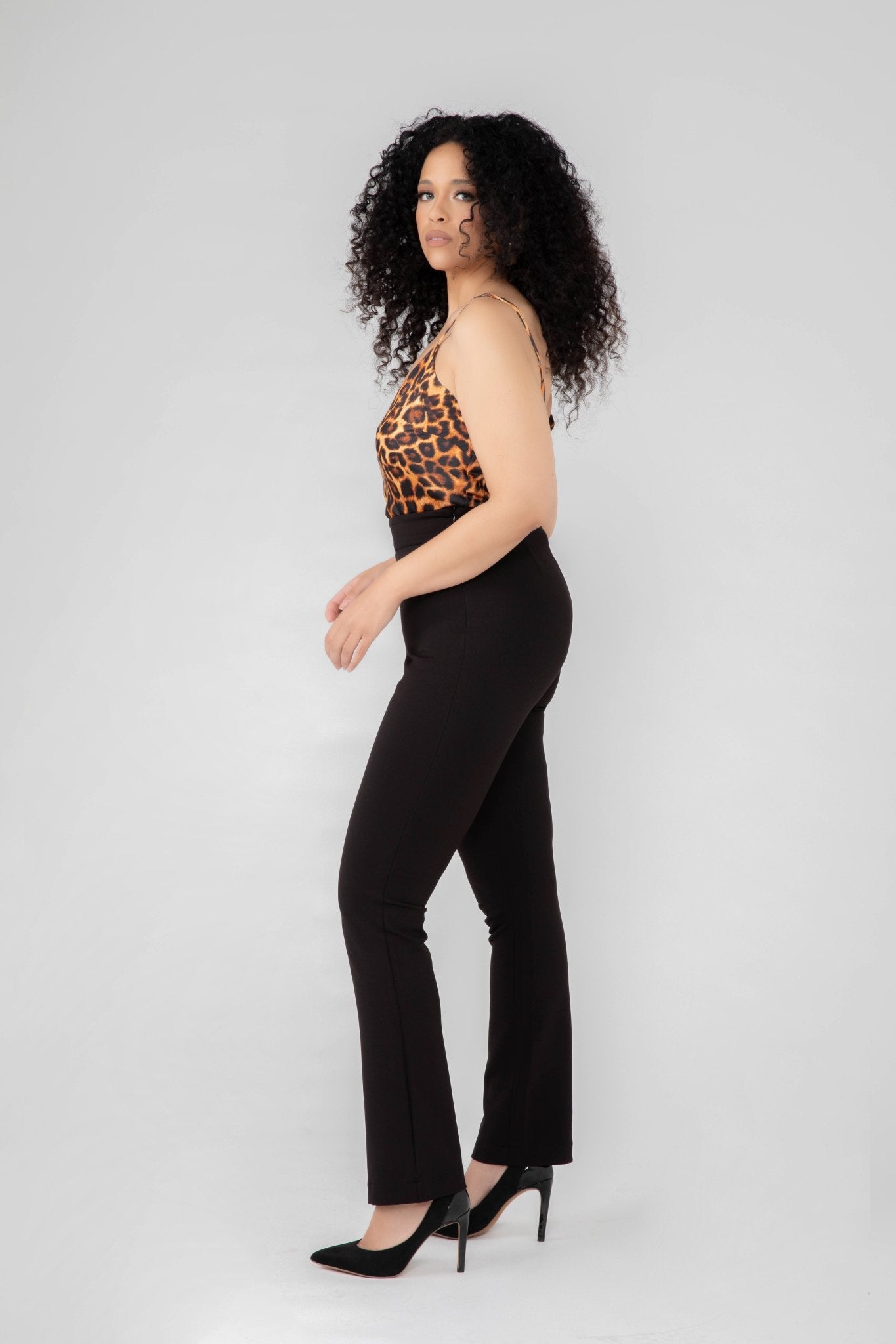 leopard satin cami
